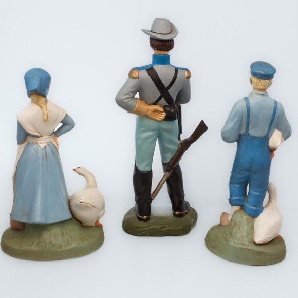 SET of 3 Vintage Ceramic Dutch Colonial 7” Figurines - Hand Painted - Picture 2 of 8